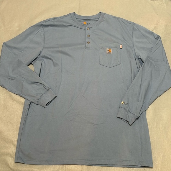 Carhartt Other - Carhartt FR Force Shirt  2XL Tall Long Sleeve Pocket NFPA 2112 Cat 2 Blue (H-24)